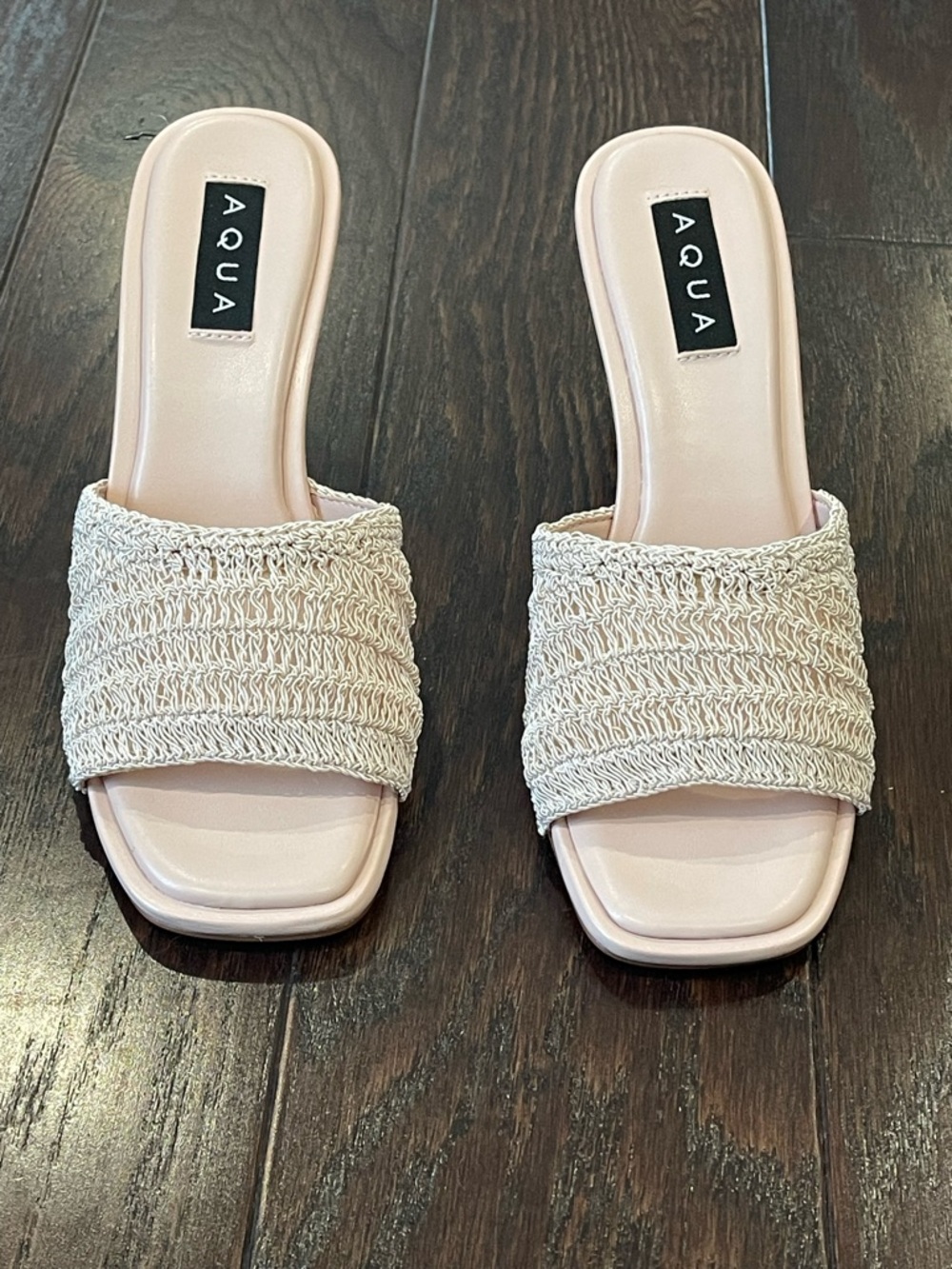 Aqua Areli Wedge Rose Slide Sandal Shoes Women Size 8M NEW